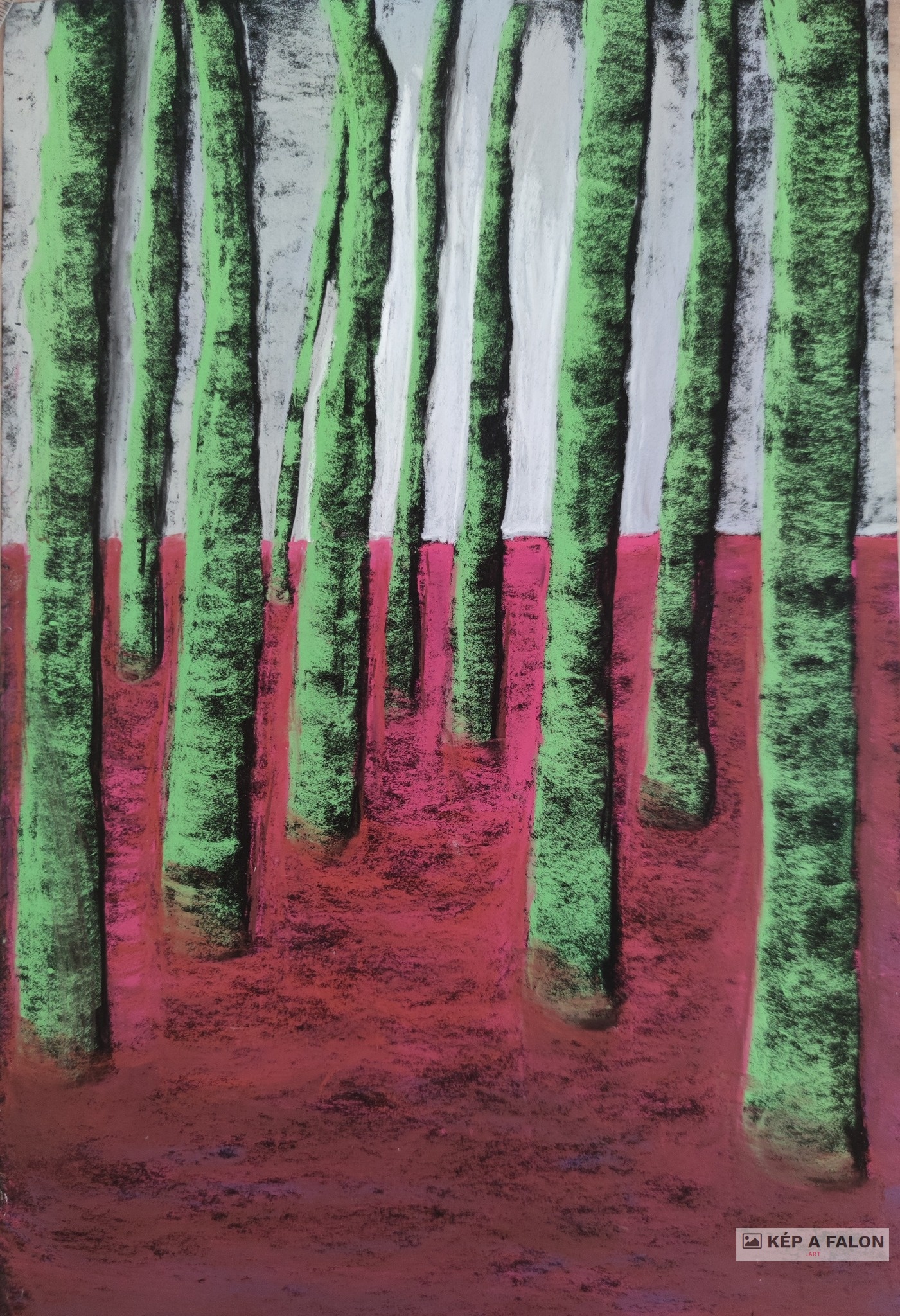 Absztrakt erdő  by: Dinnyés Katalin | 2024, egyéb festmény