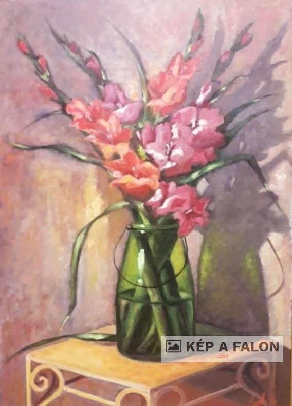 Kardvirágok by: Békési-Egedi Mária | 2019, olaj festmény