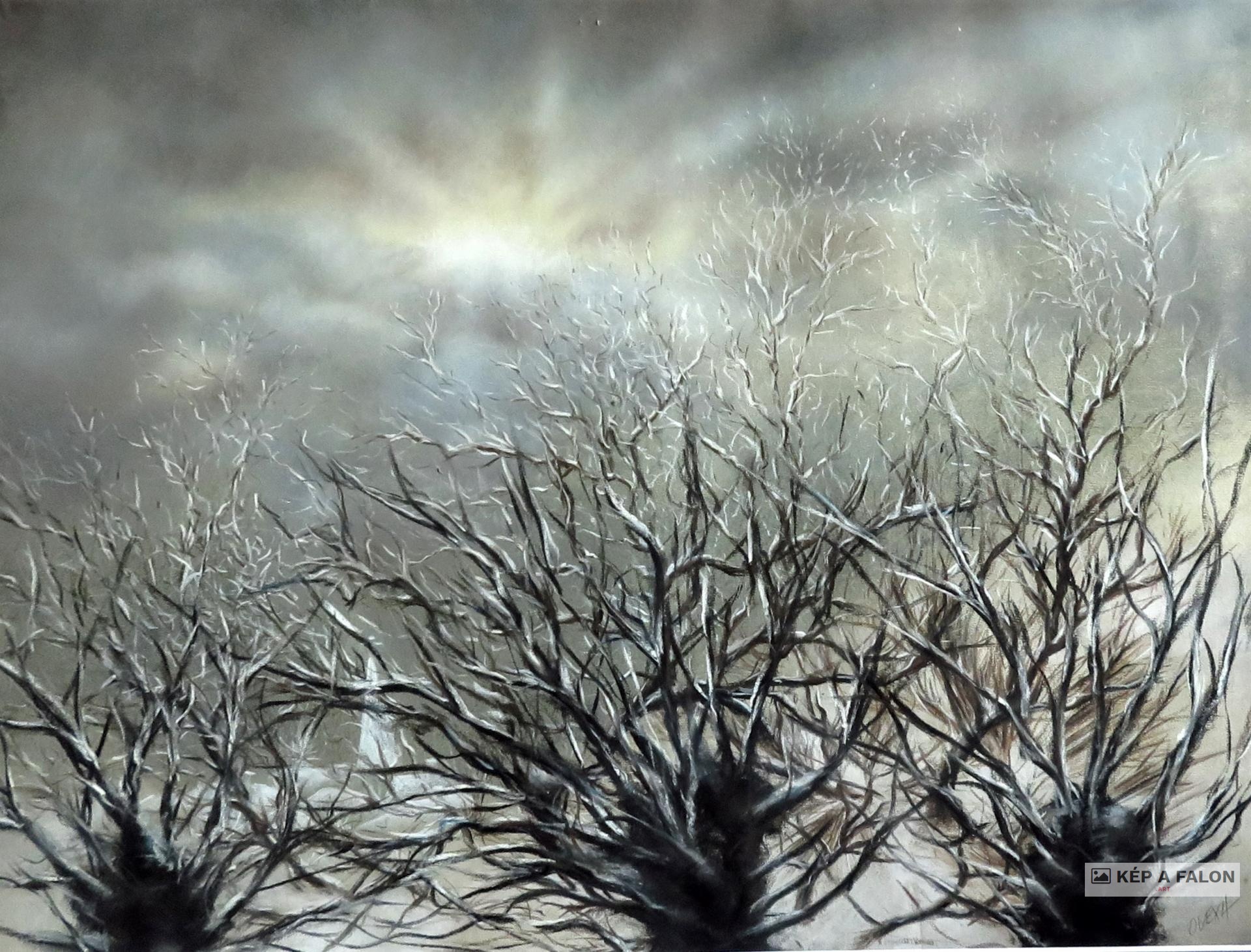 Tél, pasztell by: Olexa József József | 1987, grafika