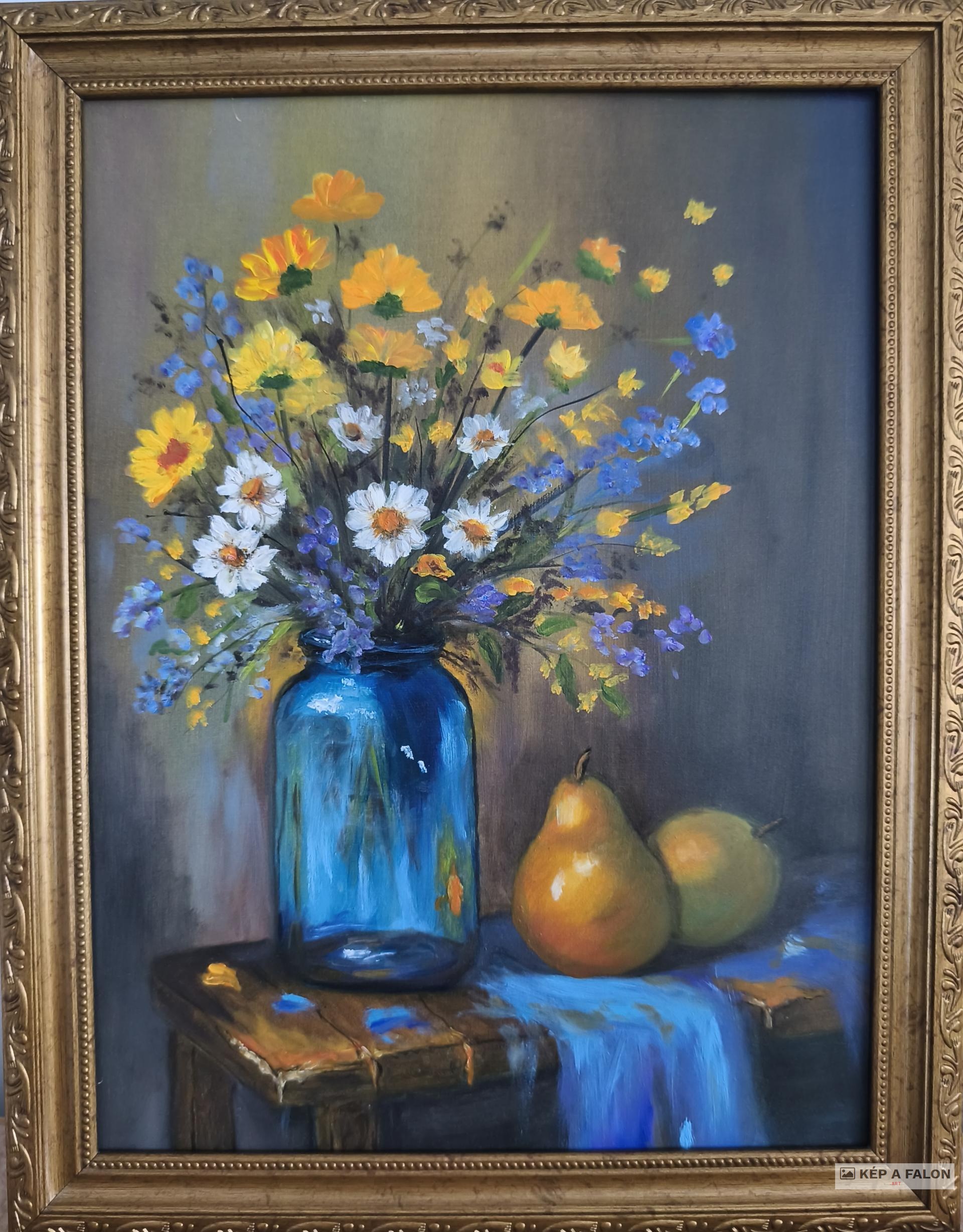 Kék csendélet by: Ludányi Erika | 2025, olaj festmény